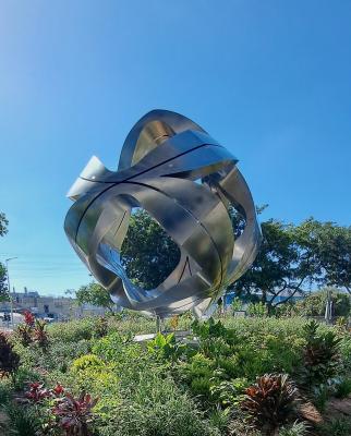 Cina Scultura a sfera in acciaio inossidabile in vendita