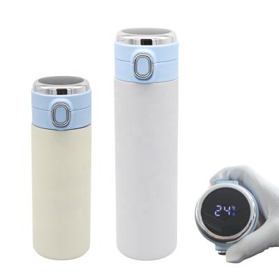 China Business Amazon Hot Product 350ml/400ml Insulated Smart Refill Thermos Bottle With Attached Led Temperature Display for sale