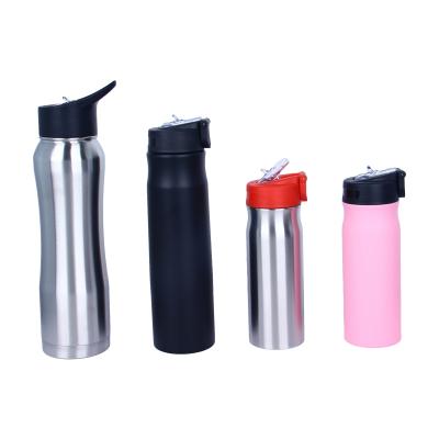 China PORTABLE Sports Water Bottle 304 Stainless Steel SS Flask Thermal Bottle With Straw Custom Insulated Water Bottle for sale