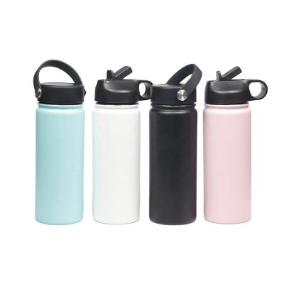 China Durable 500ml Powder Coating Stainless Steel Wide Mouth Water Bottle Custom Camping Water Bottle for sale