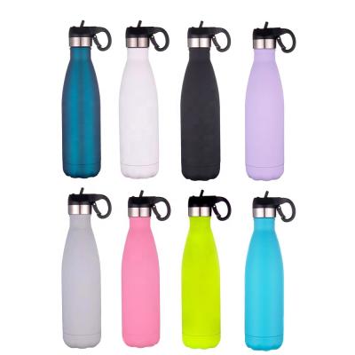 China Sustainable New Arrivals Custom Drink Bottle Double Wall Drink Cups With Straw Lid Vacuum Drinking Water Bottles for sale