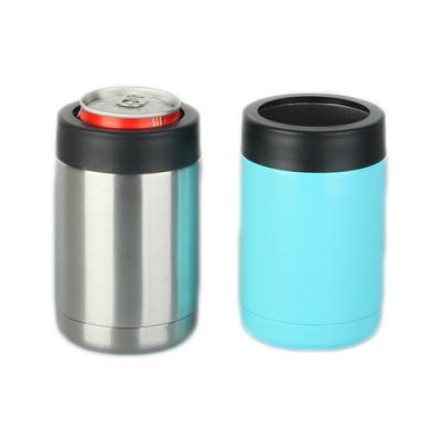 China Sustainable Customized Sublimation Can Cooler Stainless Steel Vacuum Cooler 12oz Travel Mug for sale