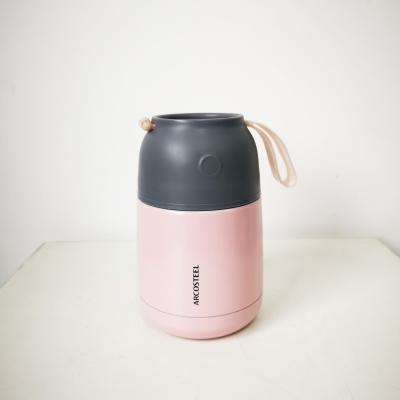 China New Heatable Food Pot Double Wall Vacuum Insulated Stainless Steel Food Container for sale