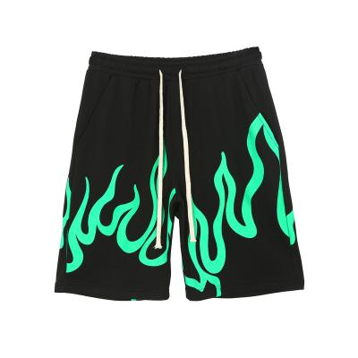 China Anti-Wrinkle Custom Print Logo Brand Mens Fitted Gym Shorts Fitness Activewear Sport Shorts Fleece Terry Workout Running Men Cotton Shorts for sale