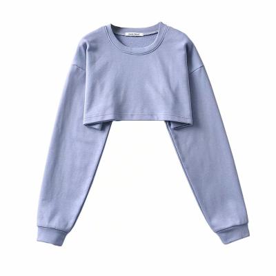 China Autumn Custom Soft Hoodie Women Long Sleeve Sweatshirts New Arrival Anti-Wrinkle Long Warm Plus Size Pullover Tops Female Casual Crop Tops for sale