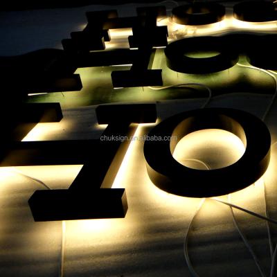 China Other Metal Stainless Steel Shop Sign 3d Outdoor Led Back Channel Letter Sign for sale