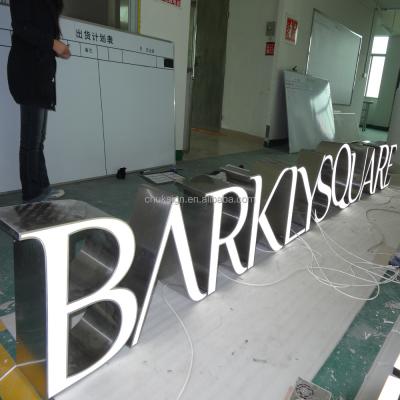 China Custom stainless steel bargain stainless steel and aluminum tube free standing front lighted LED letter sign! for sale