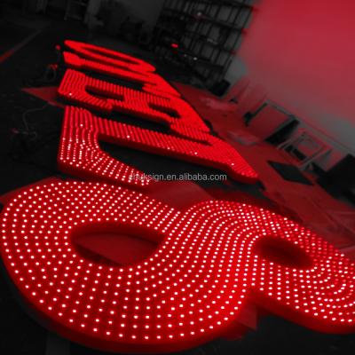 China High Quality Aluminum/Acrylic /Stainless Steel! exposed led lights led lights large waterproof outdoor 3d front lit led channel letter sign for sale