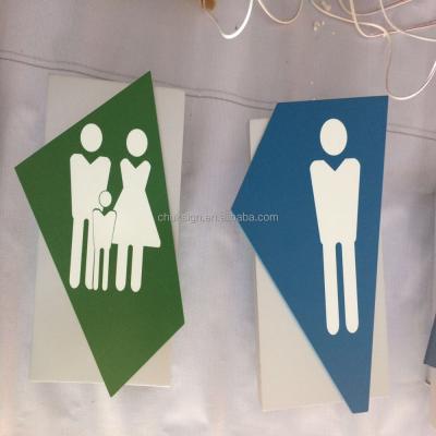 China Indoor Buildings Restroom Light Restroom Signs Front Lit LED Light Box Sign for sale