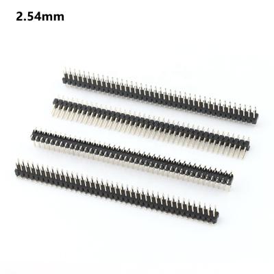 China PCB 2.54mm 1x40p 40pin Pitch 254mm Pitch 2.54 Dip Pin Male Header Right Angle SMT Pin Header Connector for sale