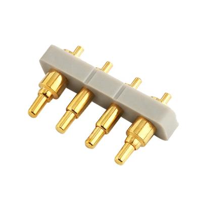 China Power DIP pogo pin connector 4PIN spring contact magnetic pogo pin connector for sale