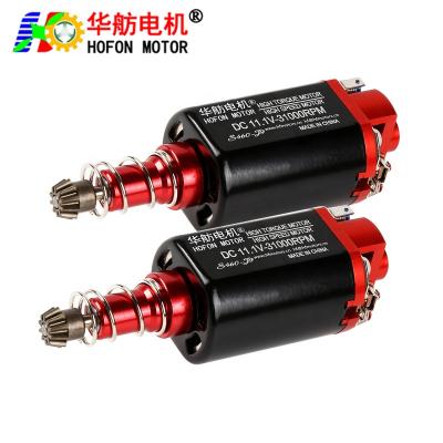 China Hofon HF460WA-11310L Long Shaft 11.1V 31000RPM Non-waterproof DC Carbon Brush Motor For AEG Water Bomb Toy Gun for sale