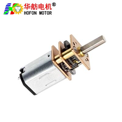 China Non Waterproof Hofon 12mm 3 5 6 Volt Brushed Reductor Motor 3v 5v 6v GM12-N20 Micro DC Gearbox Motor For Smart Lock for sale