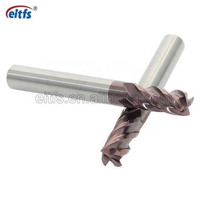 China General High Speed ​​Cutting For Metal Carbide Cutting Tools 4 Flute HRC55 Solid Carbide End Mill With Coating for sale