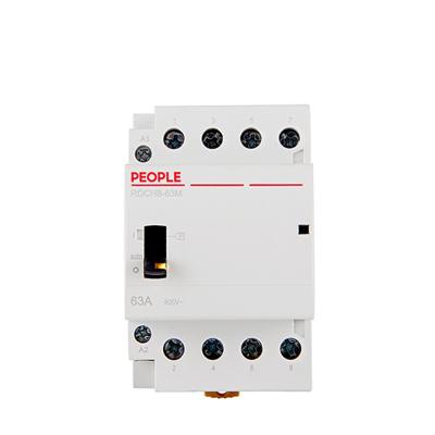 China PA66 PEOPLE RDCH8-63M 4P Household contactor manual modular contactor max current up to 63A for sale