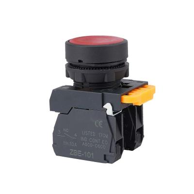 China Metel and plastic PEOPLE RDA2-B5EY-AA 22mm flat electrical circuits control push button switch with spring return (New arrival) for sale