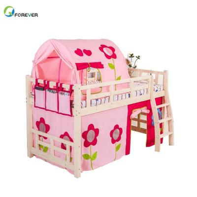 China Durable Tent Bed with Crib Male Children's Half-Height Bed Girl Solid Wood Bed for sale