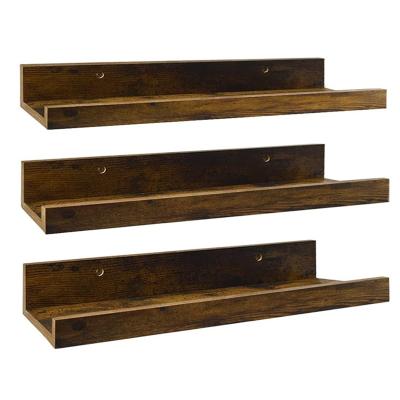 China Minimalist 16 Inch Floating Shelves for Rustic U-Shape Wall Ledge Wood Wall Shelf Wall Mounted for sale