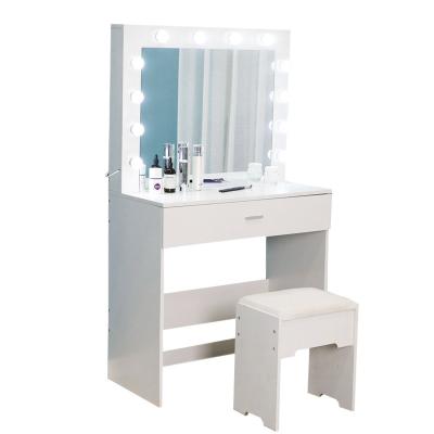 China New Design Space Saving Dressing Table (Other) Adjustable With Mirrored Vanity Dressers for sale