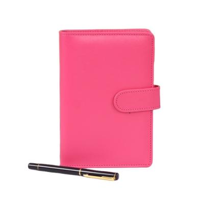 China Wholesale Spiral 6 PU Leather Journal Ring Budget Binder Notebook Luxury Planner with Cash Envelopes for sale