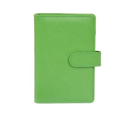 China Wholesale PU Leather Spiral Ring Budget Binder Notebook Diary 6 Economy Binder Organizer With Zipper Bag for sale