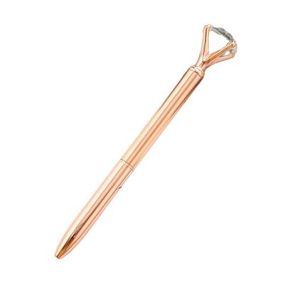 China Rose Gold Metal Pen Refills Bling Sand Eco-Friendly Dynamic Liquid Ballpoint Pens For Office Supplies for sale