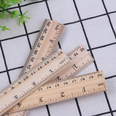 China New Style Stationery Student School Office Stationery Straight Ruler 15cm/20cm/30cm Straight Ruler Bulk Drawing Wooden Ruler For School for sale