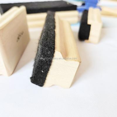 China High Quality Dry Wooden School Office Stationery Board Black Eraser For School Stationery Wooden Board Erasers for sale