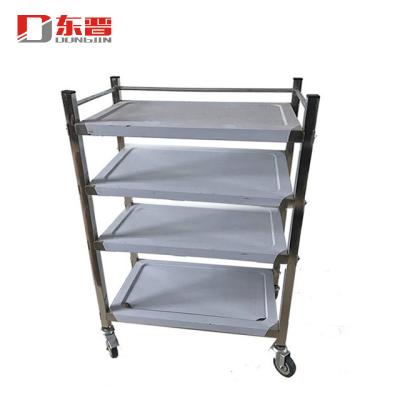 China Modern 4 Tier Room Furniture Rack Feature Beauty Machine Salon Hotel Trolley Restaurant Trolley for sale