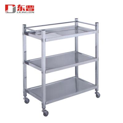 China Modern Stainless Steel Metal Supplies Food Drinks Wine Restaurant Tea Cart Hotel Luxury Four Wheel for sale