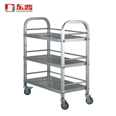 China Good Quality Hospital Library Stainless Steel Metal Trolley Instruments Storage Trolley for sale