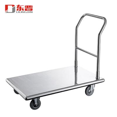 China Tools Warehouse Stainless Steel Hand 4 Wheel Truck Carts Cart With Handle for sale