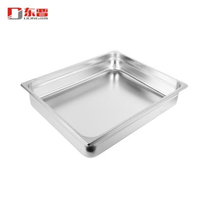 China European / American Disposable 2 / 1 Party Tray Food Container Stainless Steel Dish GN Serving Trays Gourmet 200mm Height 200mm for sale