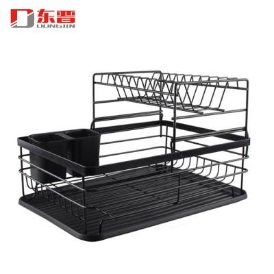 China Wholesale Multifunctional Modern Sustainable Iron Metal Dish Drying Dish Rack Kitchen for sale