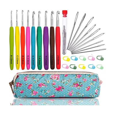 China Crochet New 2022 DIY Crochet Hook Kit Double Knitting Punch Latch Custom Crochet Needle for sale