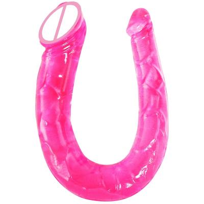 China Hot Selling Realistic Dildo Double Headed Dildo For Lesbian Double Headed Dildo Toys for sale