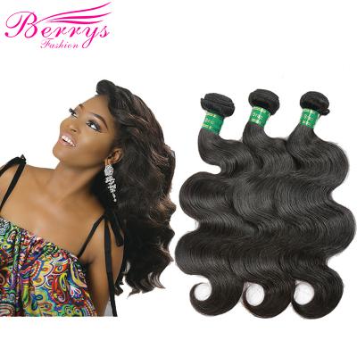 China Body Wave Berrys Fashion 3pcs/lot Bundles Deal Brazilian Body Wave Premium Virgin Hair Extensions No Shedding No Tangle for sale