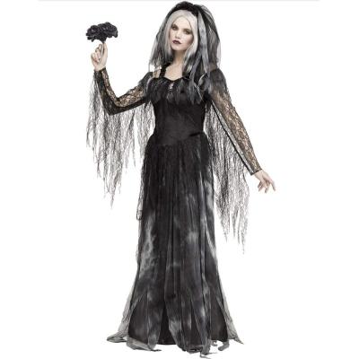 China Polyester New Halloween Zombie Bride Costume Zombie Costume Masquerade Cosplay Costume Vampire Devil Ghost for sale