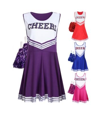 China Wholesale Polyester Women Girls Cheerleader Uniform Fancy Dress Sports Uniform High Quality Uniform for sale