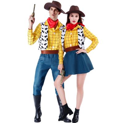 China High Quality Polyester Toy Story 4 Halloween Costume Woody Cop Shepherd Girl Stage Costume Cosplay Costume For Couples for sale