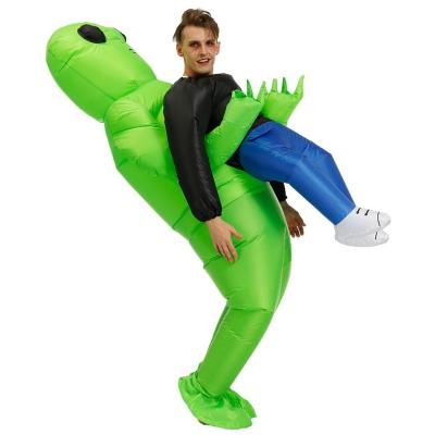 China Adult Green Alien Inflatable Costume Men Women Adult Funny Fancy Kids Party Theme Carnival Halloween Cosplay Custom for sale