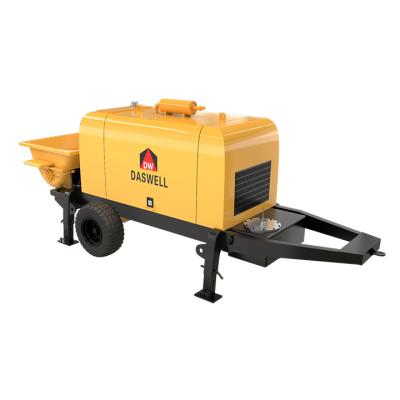 China High Efficiency Daswell Medium Model Concrete Trailer Pump Machine For House Building for sale