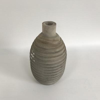 China Hot Selling Wooden Flower Vase Eco-friendly Material, Retro Decorative Wooden Vase for sale