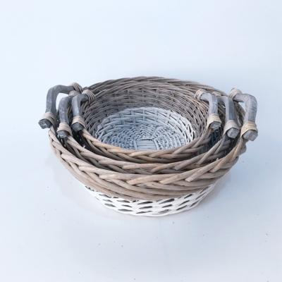 China China 2018 best selling baskets for dry breadfruit fruit tray basket with wooden handles for sale