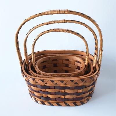 China China Food Gift Basket Traditional Chinese Food Basket Chinese Woven Wooden Baskets for sale