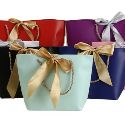 China butterfly paper gift bag for hair shopping handle paper bag hair shopping bag for sale