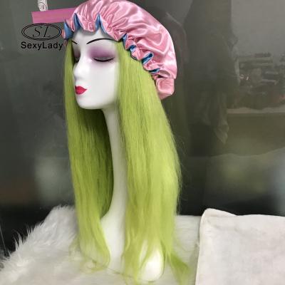 China Double Layer Bonnet Satin Hair Bonnet Silk Sleep Bonnet Ready To Ship for sale