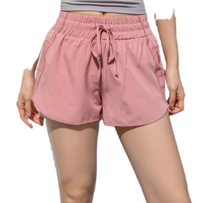 China Breathable Women Shorts High Waist Sports Shorts Summer Quick Dry Pants Yoga Loose Pilates Shorts 3 Colors for sale