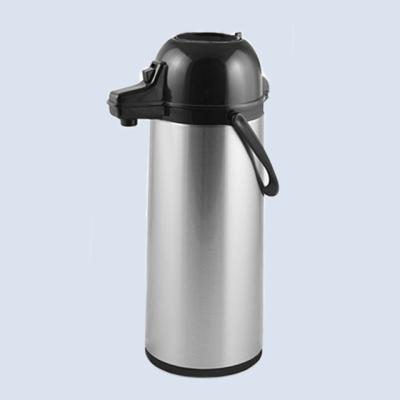 China Business 1.0L Liner Glass Coffee Airpot Insulated Vacuum Pumping Airpot Thermos Flask for sale