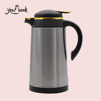 China Arabic Business China Factory Metal Coffee Pots Flask With Glass Liner Insulated Vacuum Jug for sale